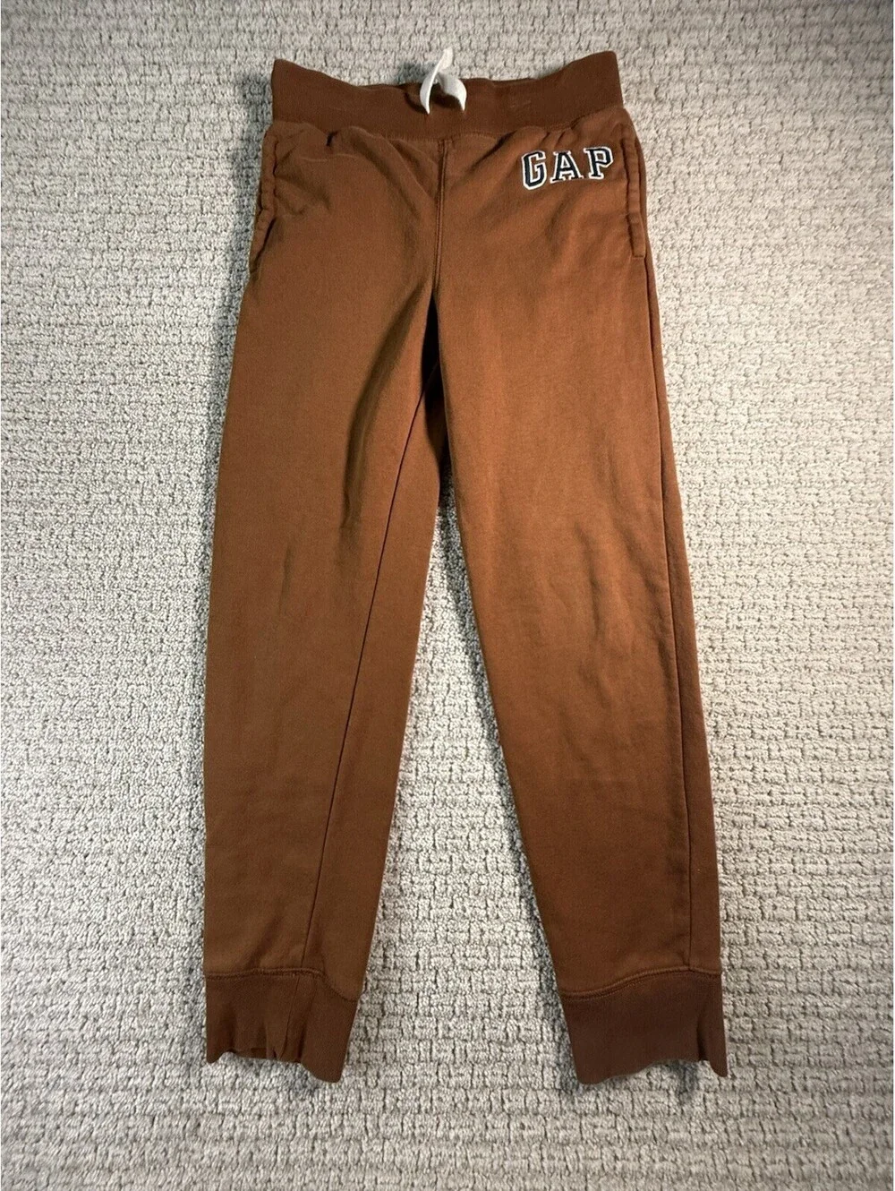 GAP Kids Boys Size XL Brown Fleece Pocket Sweatpants Joggers